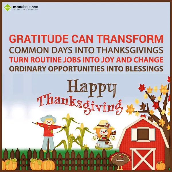 Thanksgiving Greetings Wishes: Gratitude can transf