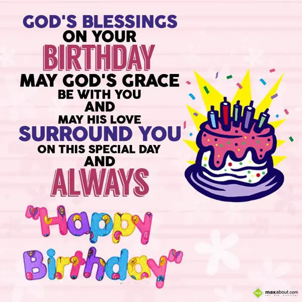 Birthday Greetings Wishes: God's blessings on y