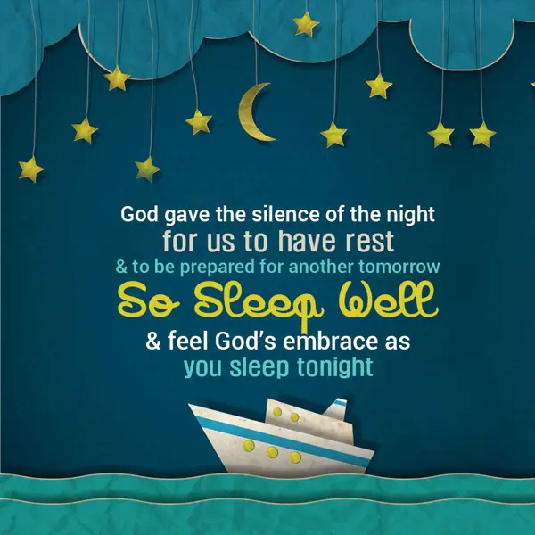 Good Night Greetings Wishes: God gave the silence