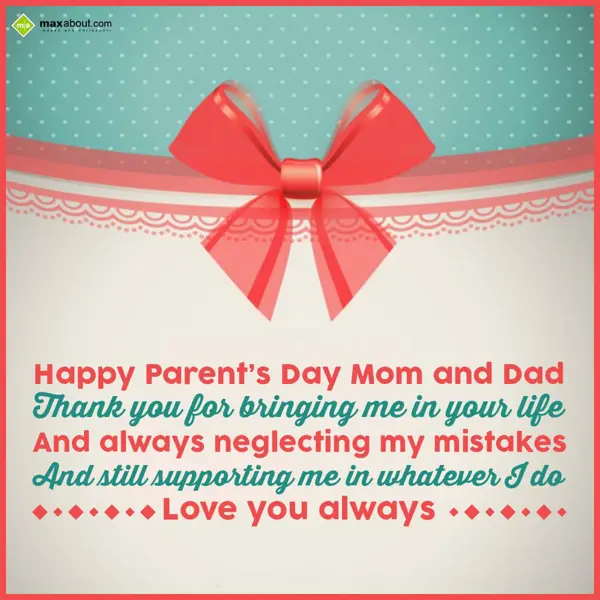 Parents Day Greetings Wishes: Happy Parent's Day M