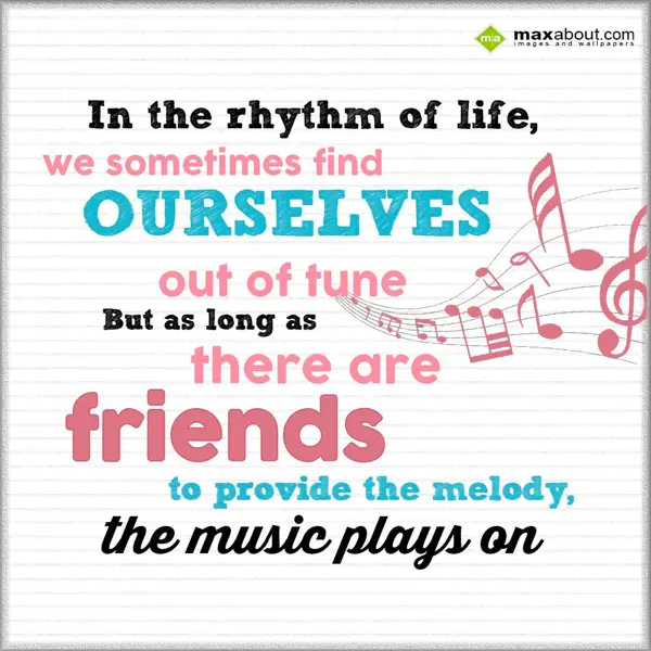 Friendship Greetings Wishes: In the rhythm of lif