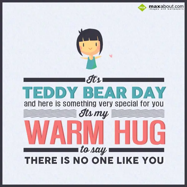 Teddy Bear Day Greetings Wishes: It's teddy bear day 