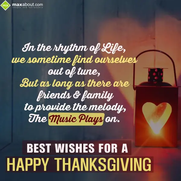 Thanksgiving Greetings Wishes: In the rhythm of Lif