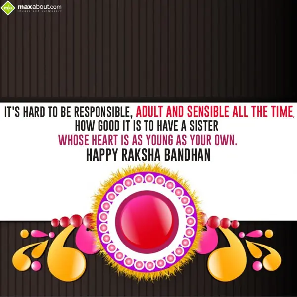 Rakhi Greetings Wishes: It's hard to be resp