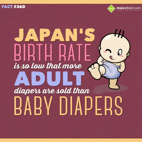 Country Facts Greetings Wishes: Japan's birth rate i