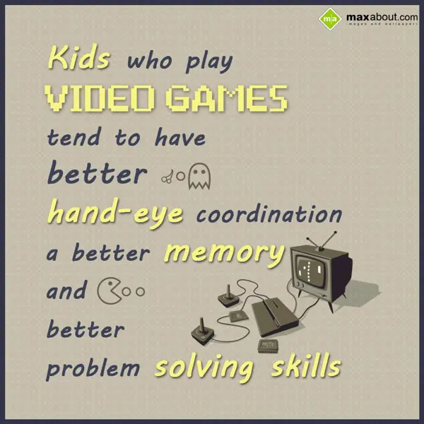 Facts Greetings Wishes: Kids who play video 