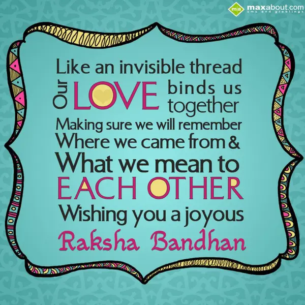 Rakhi Greetings Wishes: Like an invisible th