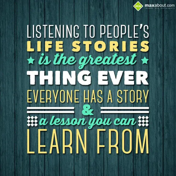 Life Greetings Wishes: Listening to people'