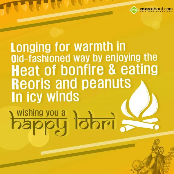 Lohri Greetings Wishes: L: Longing for warmt