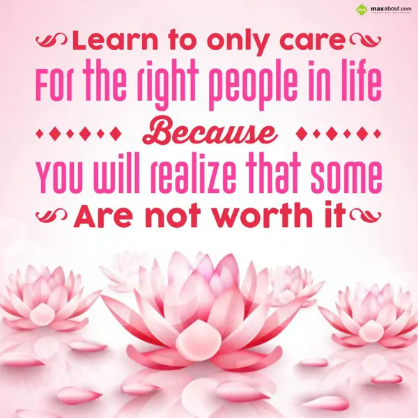 Caring Greetings Wishes: Learn to only care f