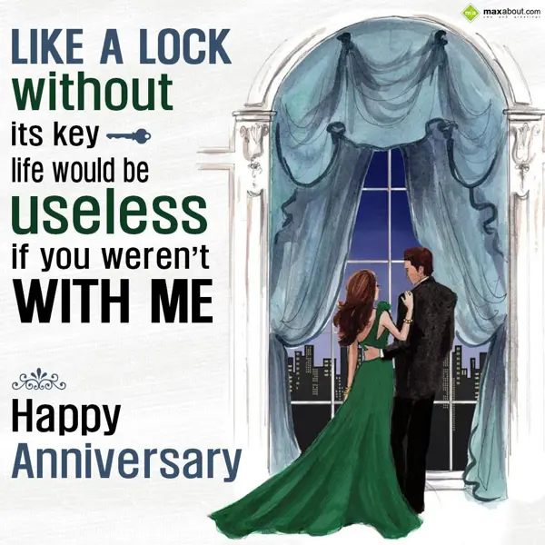 Anniversary Greetings Wishes: Like a lock without 