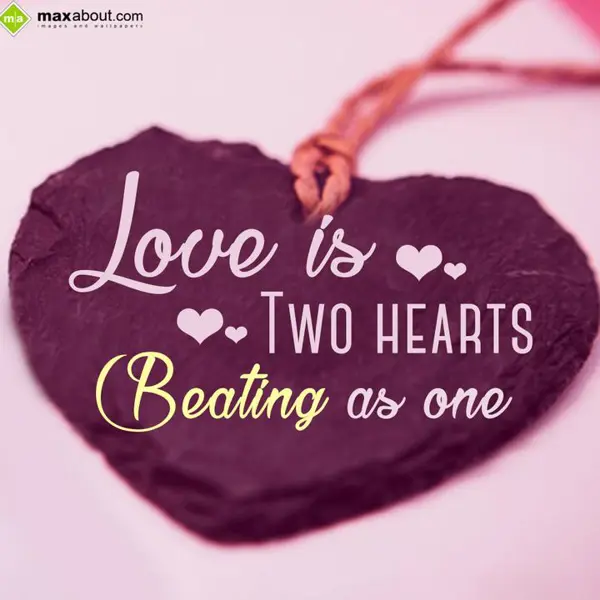 Love Greetings Wishes: Love is Two Hearts B