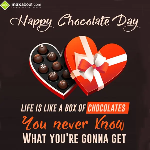 Chocolate Day Greetings Wishes: Life is like a Box o