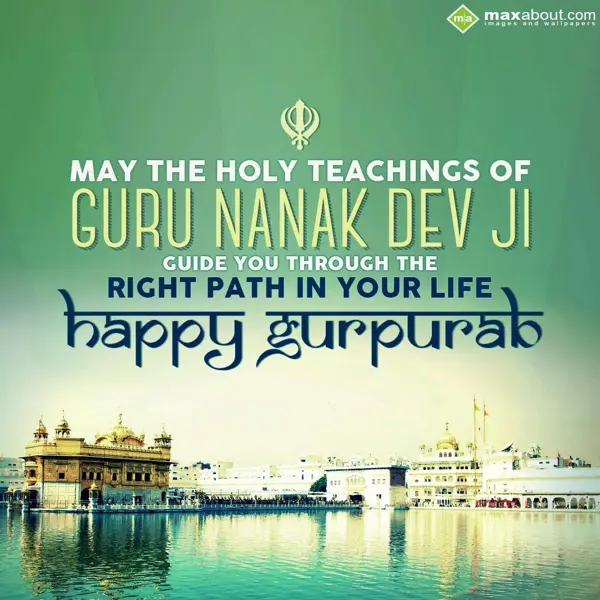 Gurpurab Greetings Wishes: May the holy teachin