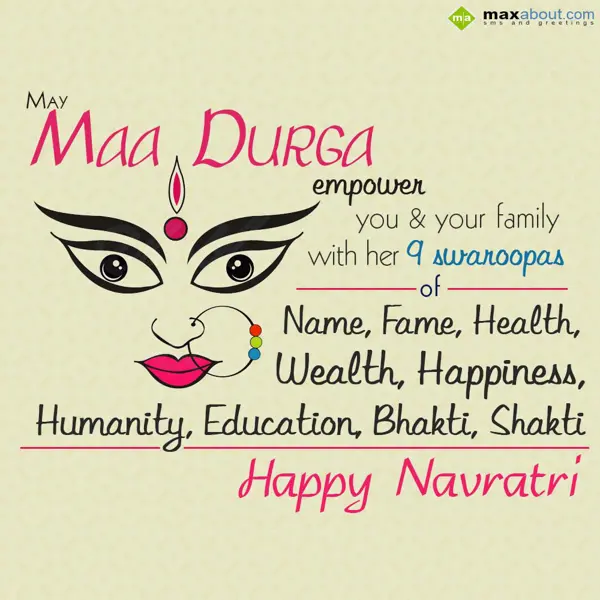 Navratri Greetings Wishes: May Maa durga empowe