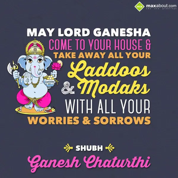 Ganesh Chaturthi Greetings Wishes: May Lord Ganesha com