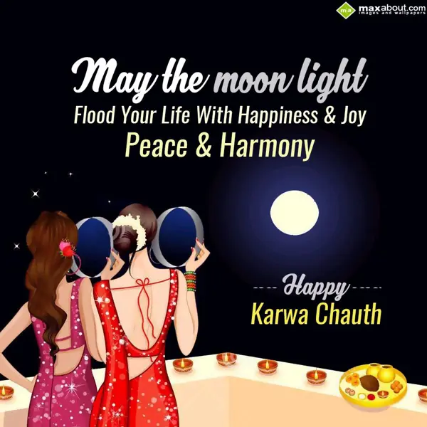 Karwa Chauth Greetings Wishes: May the moon light
