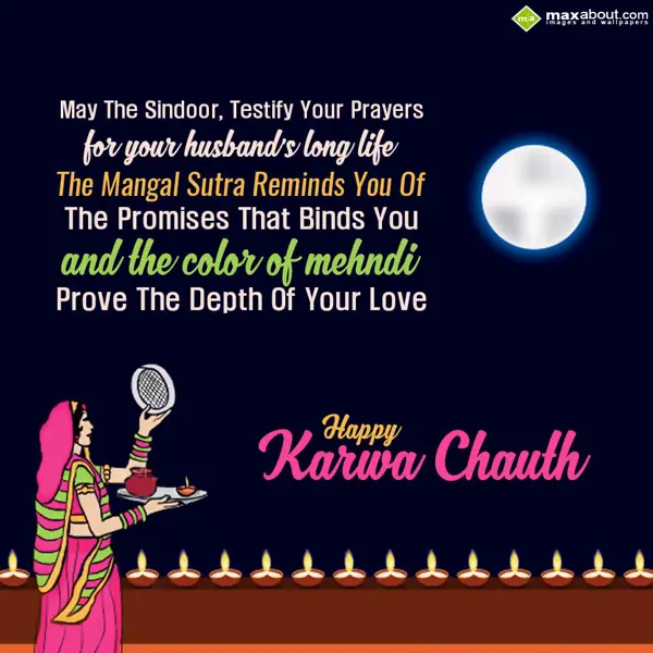 Karwa Chauth Greetings Wishes: May The Sindoor,
Te