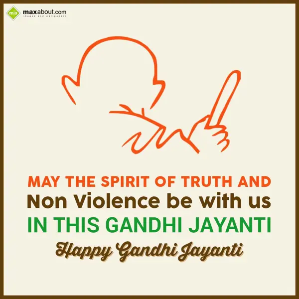 Gandhi Jayanti Greetings Wishes: May the spirit of tr