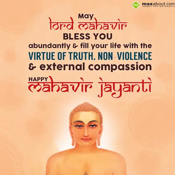 Mahavir Jayanti Greetings Wishes: May Lord Mahavir Ble