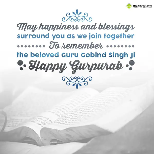 Gurpurab Greetings Wishes: May happiness and bl