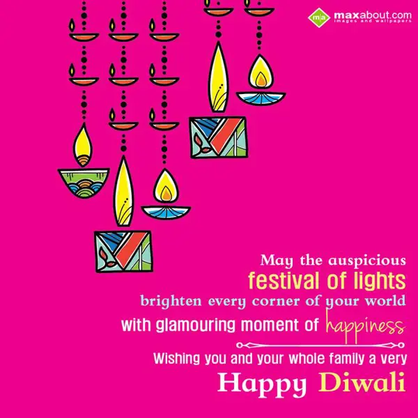 Short Diwali Greetings Wishes: May the auspicious f