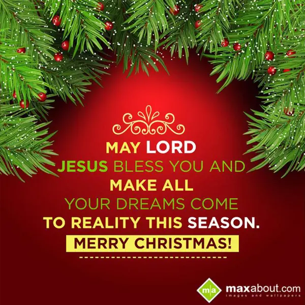 Christmas Wishes Greetings Wishes: May Lord Jesus Bless