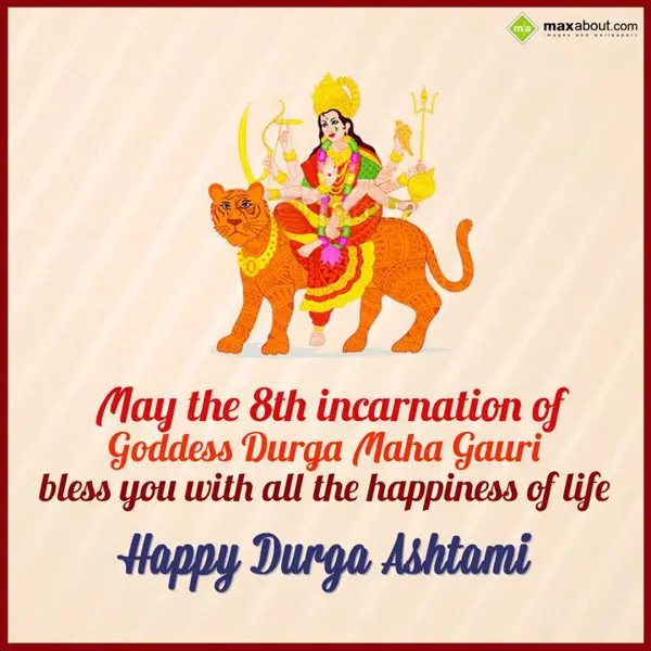 Durga Ashtami Greetings Wishes: May the 8th incarnat