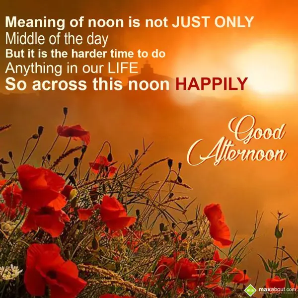 Good Afternoon Greetings Wishes: Meaning of noon is n