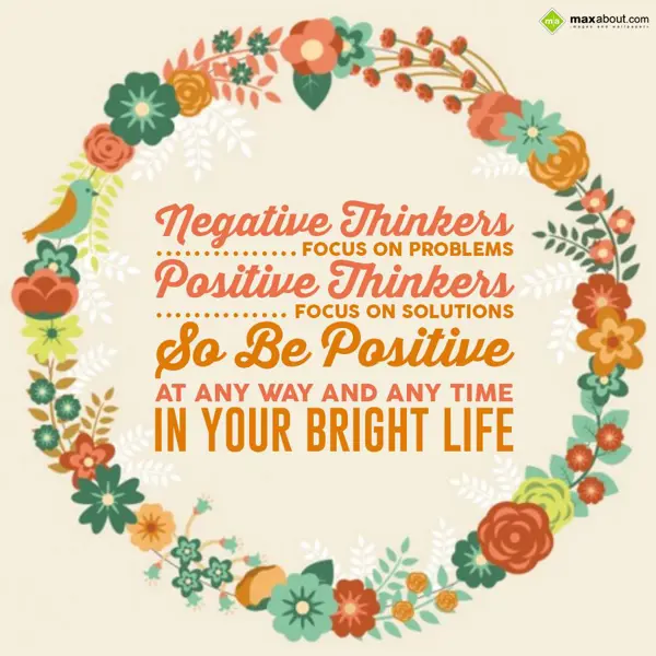 Life Greetings Wishes: Negative thinkers fo