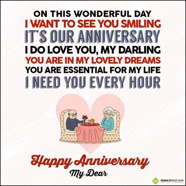 Anniversary Greetings Wishes: On this wonderful da