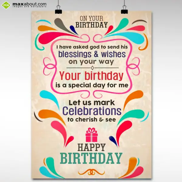 Birthday Greetings Wishes: On your birthday I h