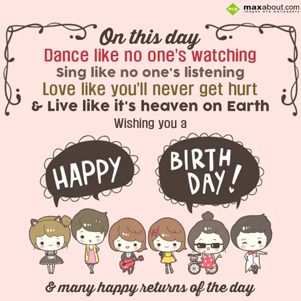 Birthday Greetings Wishes: On this day dance li