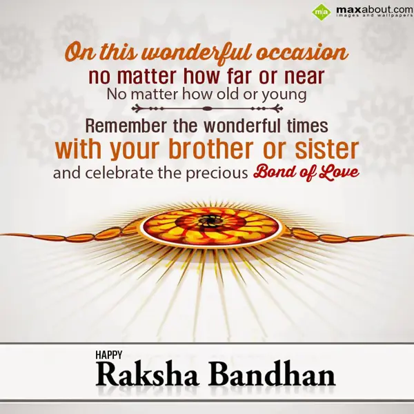 Rakhi Greetings Wishes: On this wonderful oc