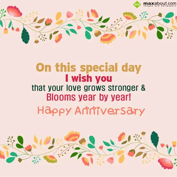 Anniversary Best Wishes Greetings Wishes: On this special day
