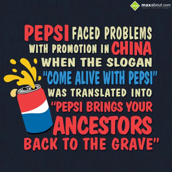 Miscellaneous Facts Greetings Wishes: Pepsi faced problems