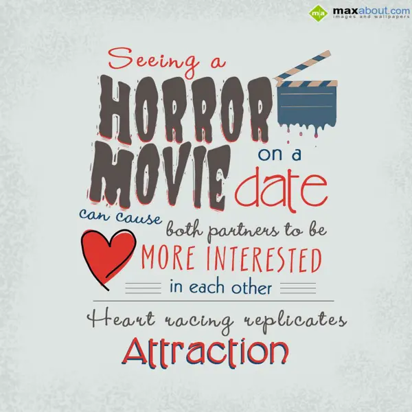 Love Facts Greetings Wishes: Seeing a horror movi