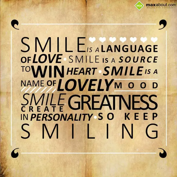 Smile Greetings Wishes: Smile is a language 