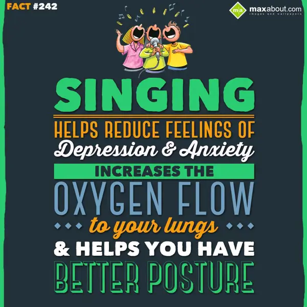 Facts Greetings Wishes: Singing helps reduce