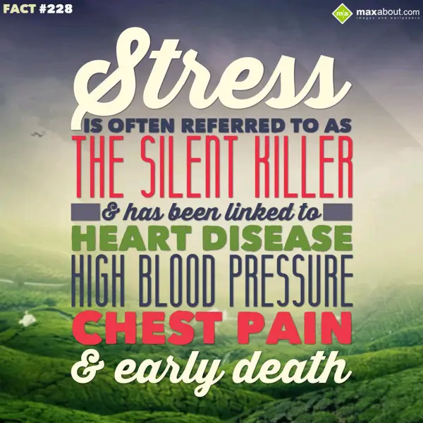 Human Body Facts Greetings Wishes: Stress is often refe