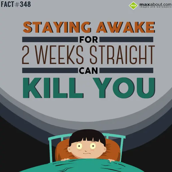 Human Body Facts Greetings Wishes: Staying awake for 2 