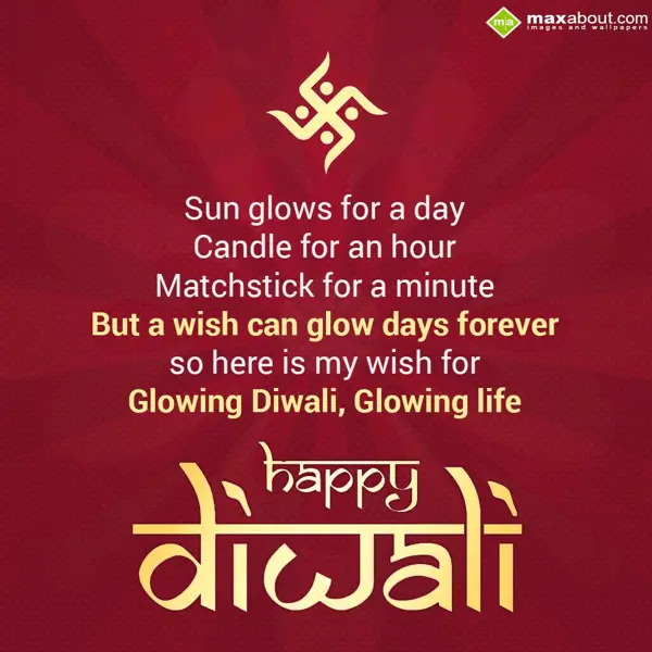 Diwali Wishes Greetings Wishes: Sun glows for a day,