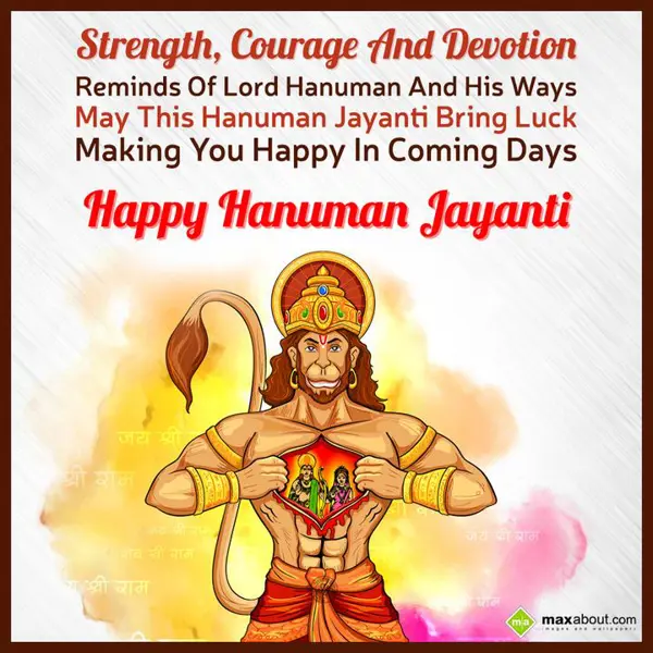 Hanuman Jayanti Greetings Wishes: Strength, Courage An