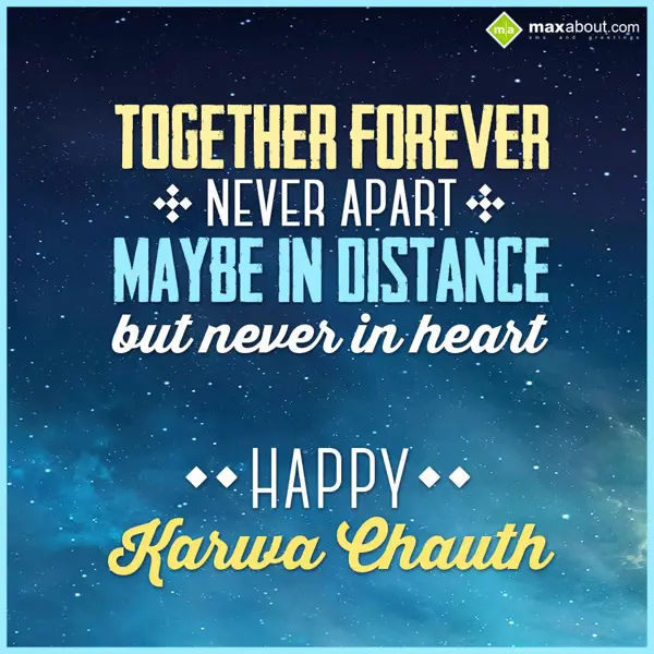 Karwa Chauth Greetings Wishes: Together forever, Ne