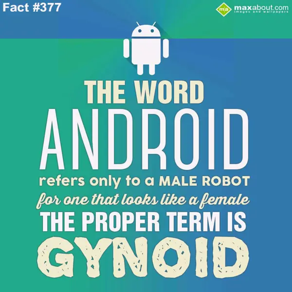 Miscellaneous Facts Greetings Wishes: The word Android ref