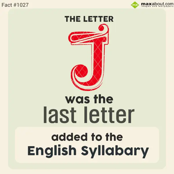 Facts Greetings Wishes: The letter 'J' was t