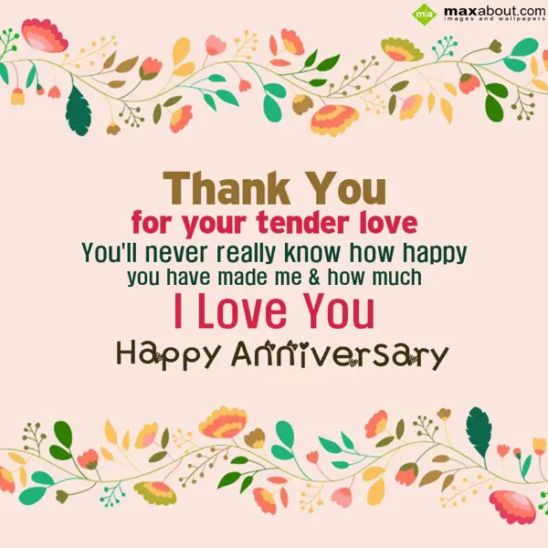 Anniversary Greetings Wishes: Thank You for your t