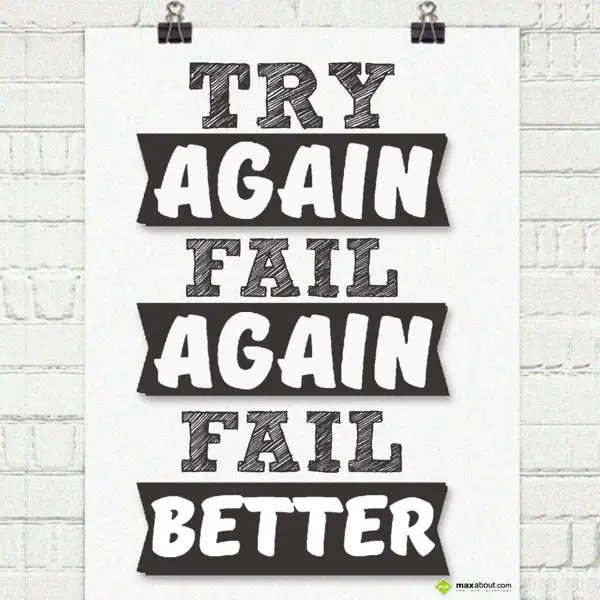 Quotes Greetings Wishes: Try again. Fail agai