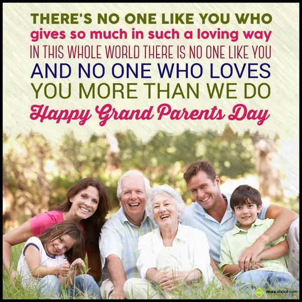 Grandparents Day Greetings Wishes: There's no one like 