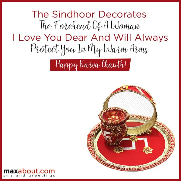 Karwa Chauth Greetings Wishes: The Sindhoor Decorat